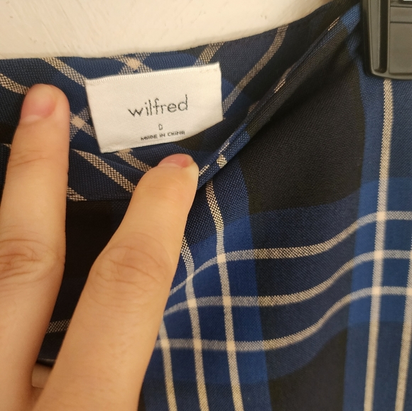 NWT Aritzia Wilfred Renee plaid mini skirt - Picture 2 of 5